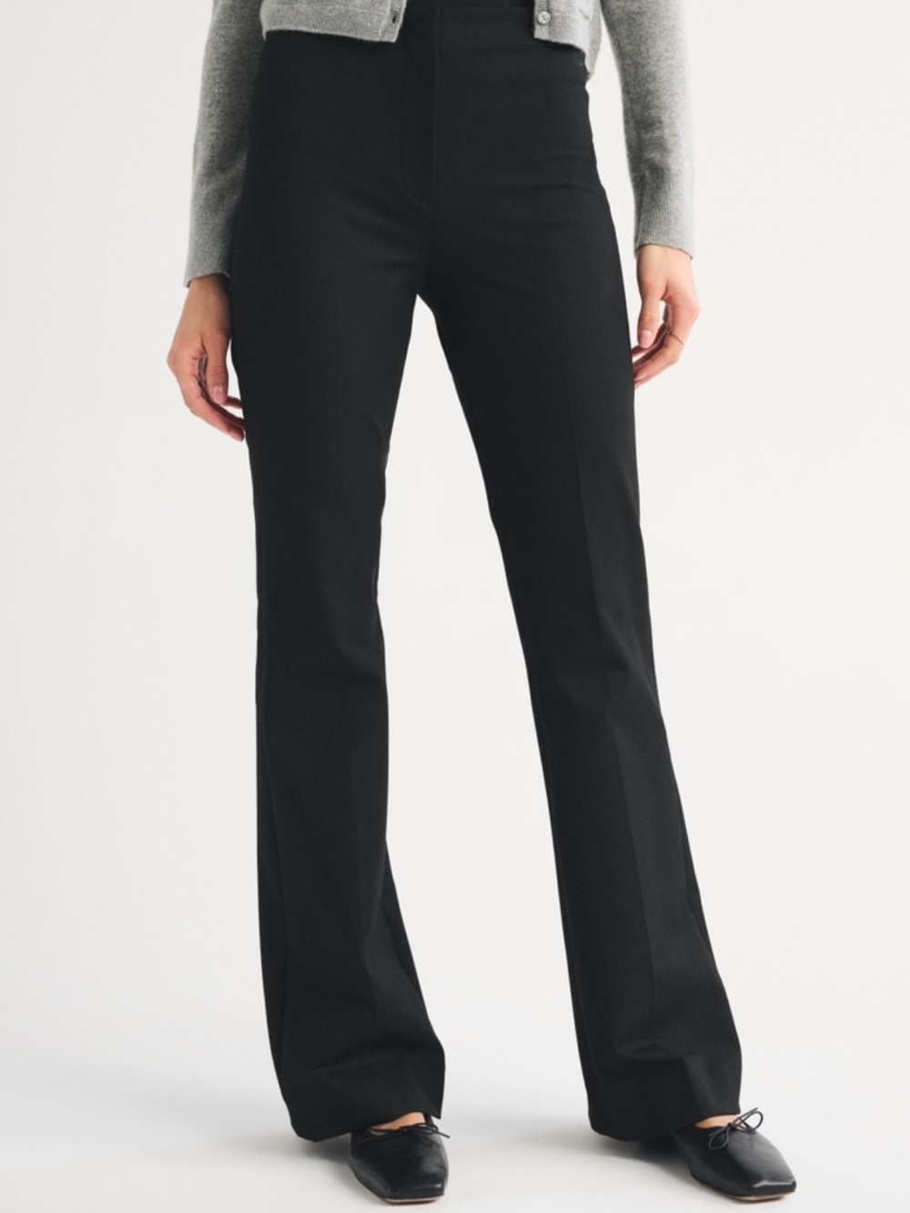A&F Forme Bootcut Pant black trousers - Classic Black Tailored Dress Pants